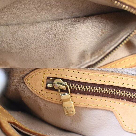 LOUIS VUITTON BUCKET PM Shoulder Tote Bag Monogram Leather Brown - Picture 7 of 10